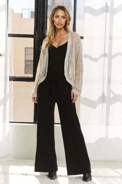 ADORA Tied Wide Leg Knit Pants