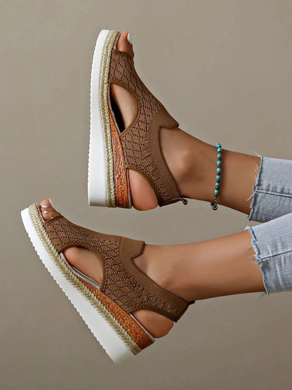 Open Toe Platform Wedge Sandals