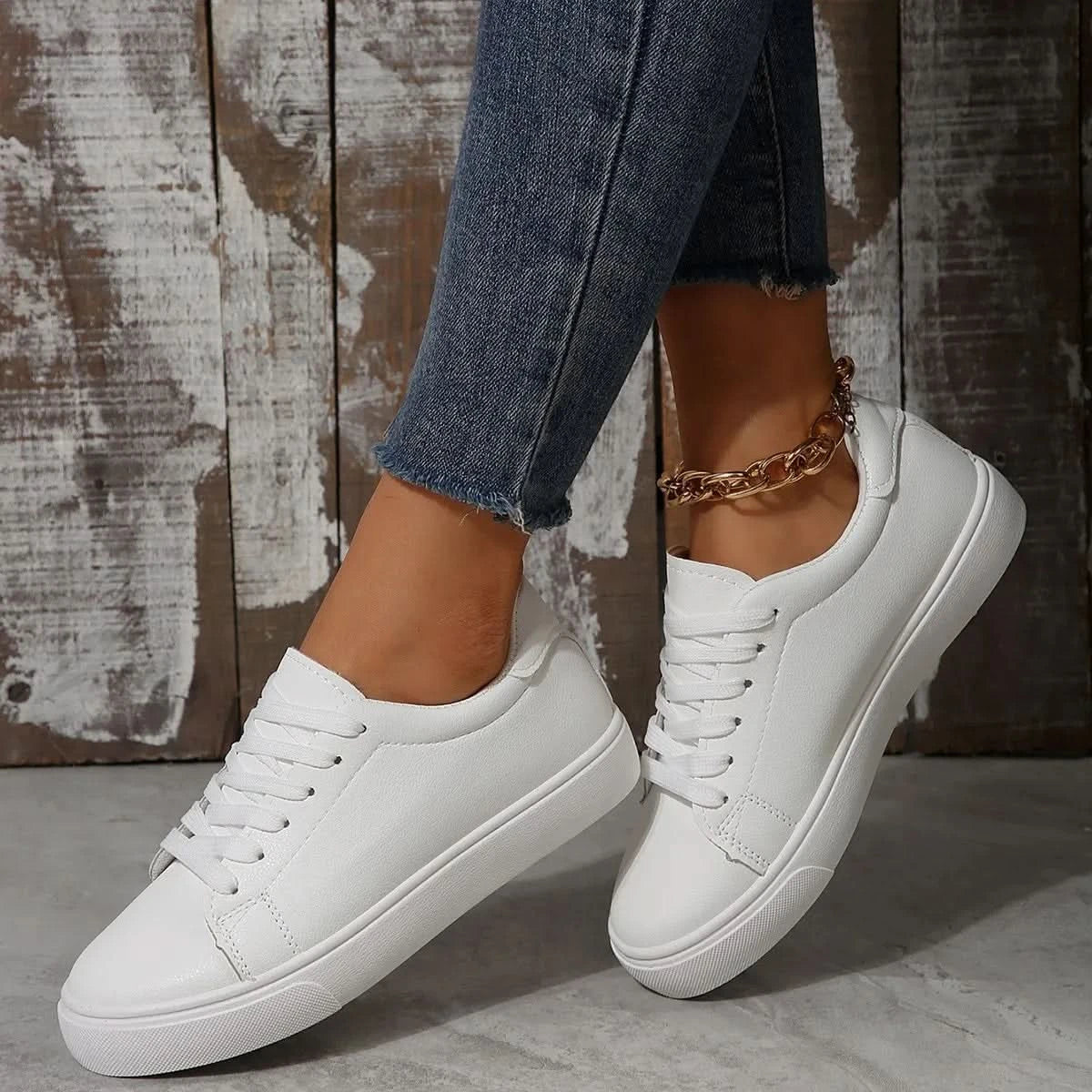 Round Toe Platform Sneakers