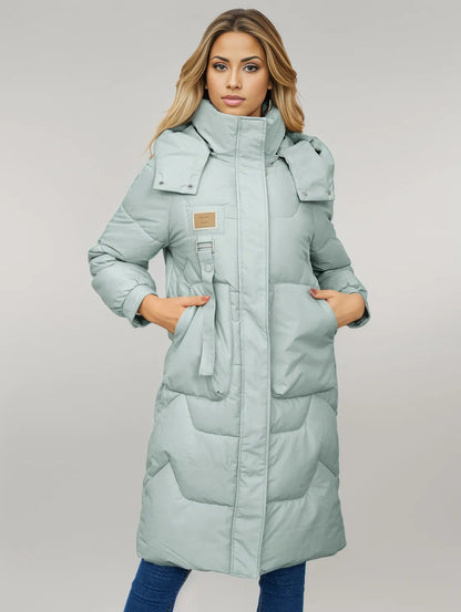 Long Sleeve Longline Hooded Winter Coat