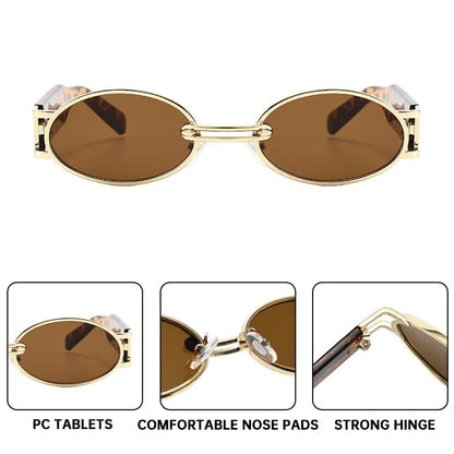 Retro Oval Frame Sunglasses