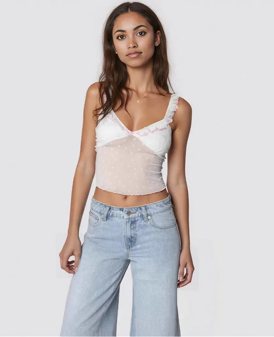 Trendy Street Style Slim Fit Ultra Short Sleeveless Top